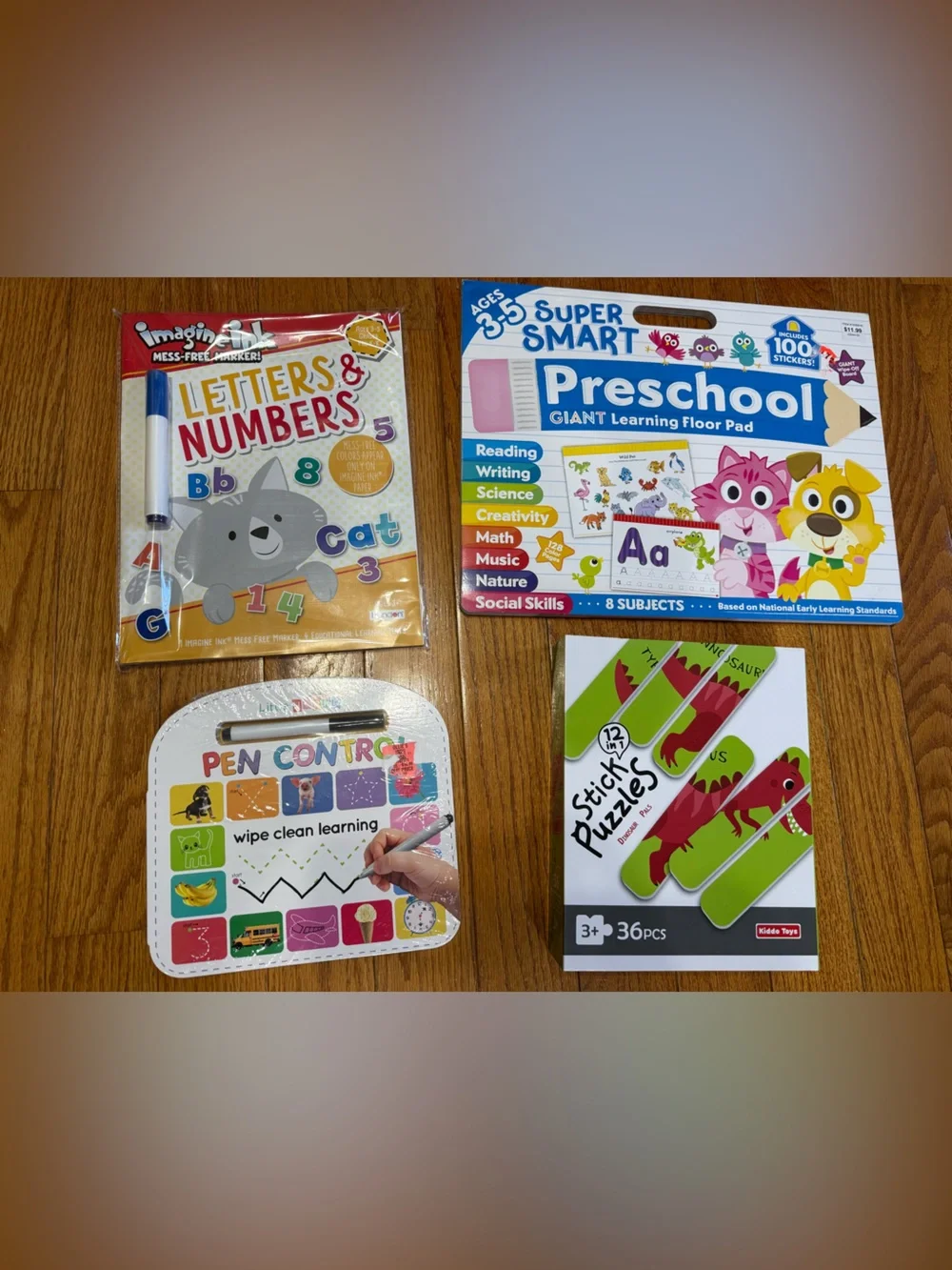 Preschool Giant Learning Floor Pad Learning Bundle-Multicolor